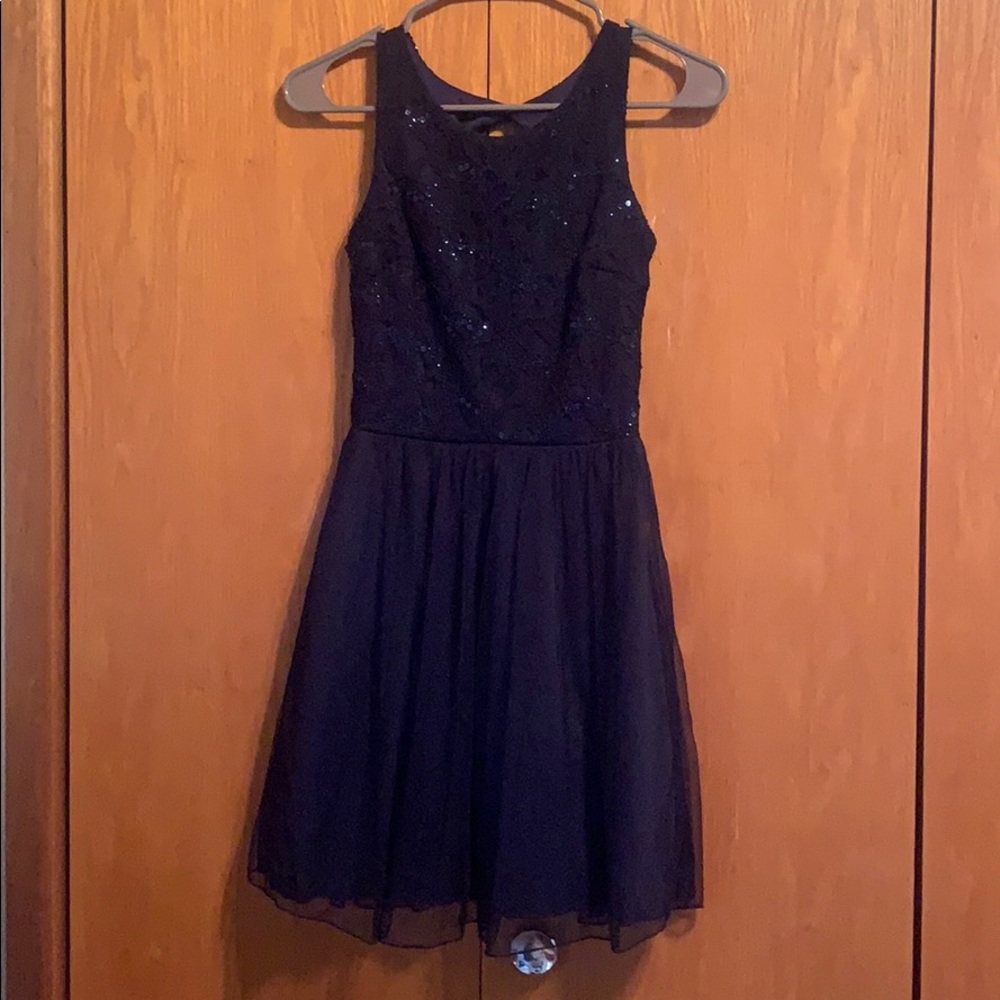 Navy Blue open back dress